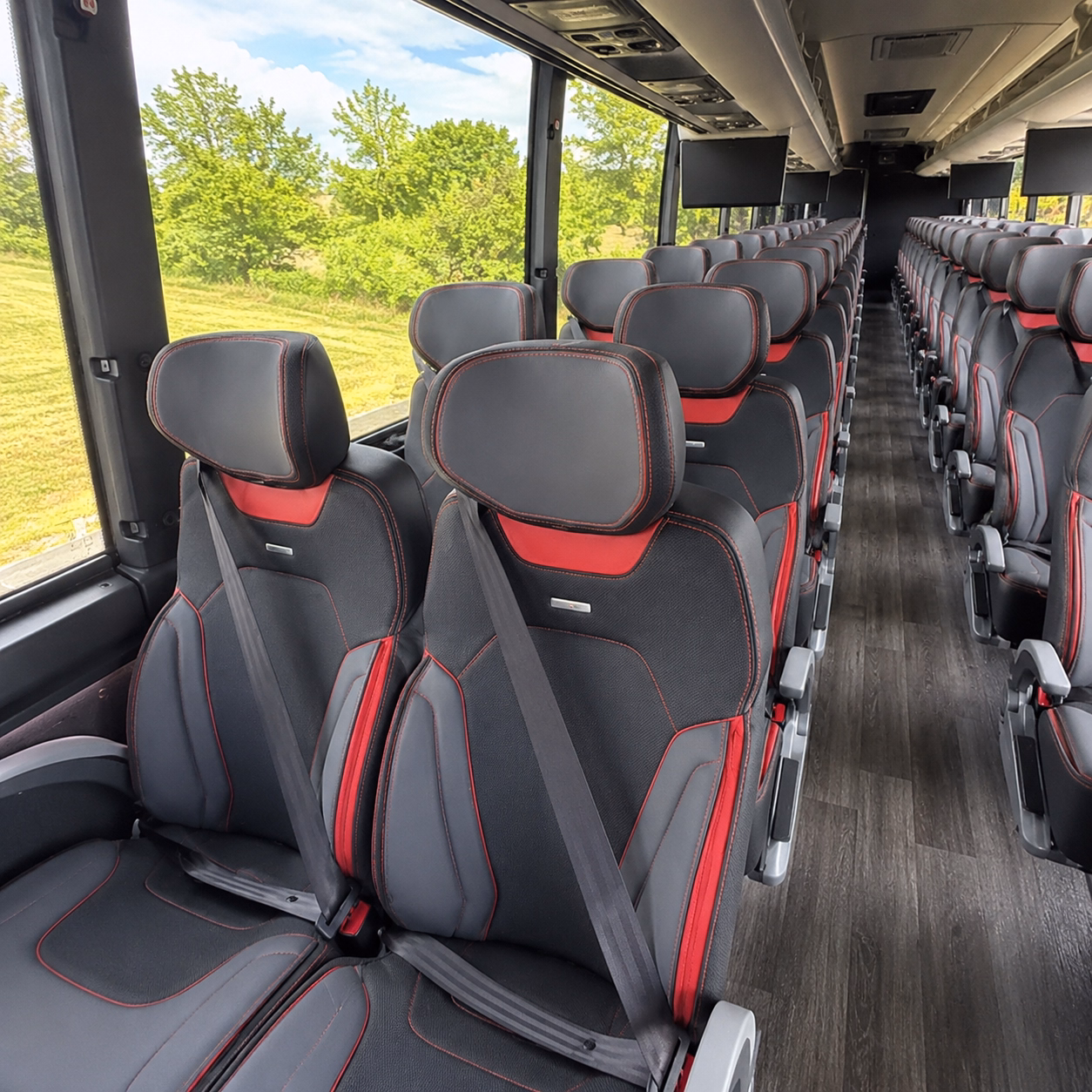 santee charter bus interior