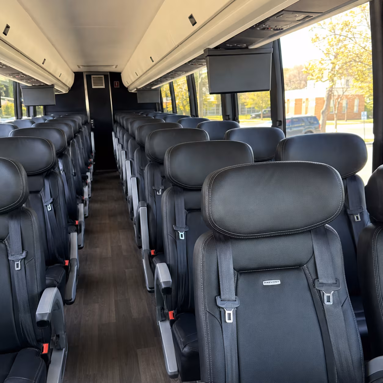 santee charter bus rental interior